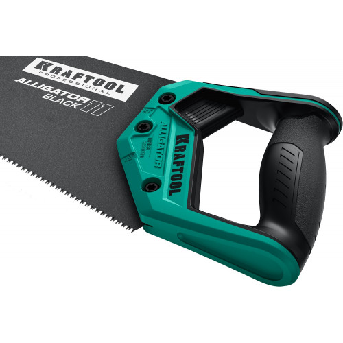 Ножовка для точного реза ″Alligator BLACK 11″, 550 мм, 11 TPI 3D зуб, KRAFTOOL