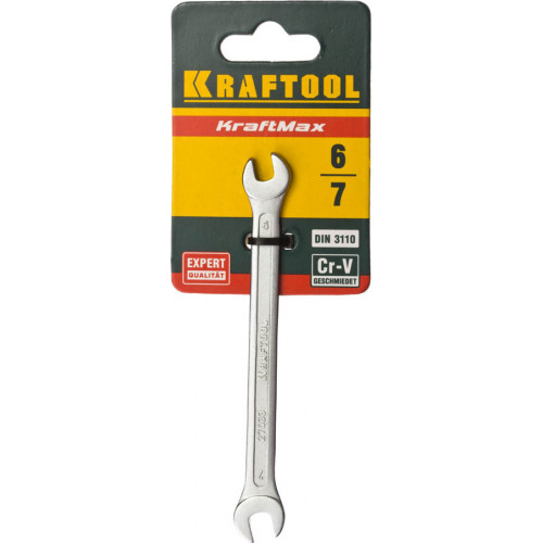 Рожковый гаечный ключ 6 х 7 мм, KRAFTOOL