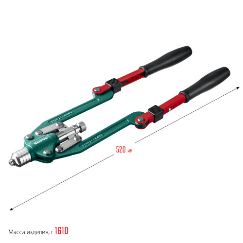 KRAFTOOL Combo3-M12 комбинированный заклепочник складной в кейсе