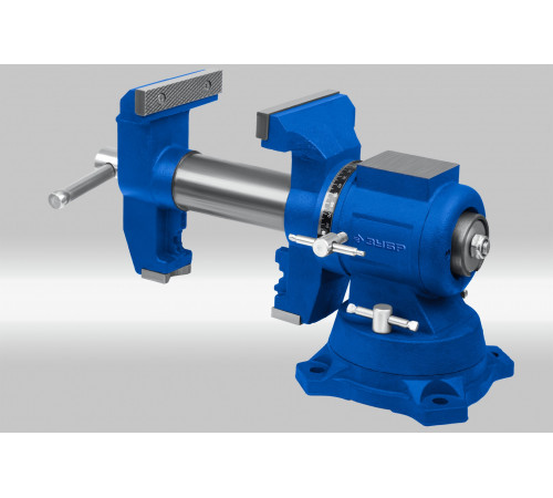 ЗУБР ЭКСПЕРТ-3D, 100 мм, многофункциональные слесарные тиски с поворотом в двух плоскостях на 360°