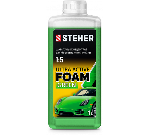 STEHER ULTRA ACTIVE FOAM, 1 л, концентрированный шампунь для минимоек универсальный (76051-1)