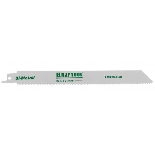 Полотно KRAFTOOL ″INDUSTRIE QUALITAT″, S1122VF, для эл/ножовки, Bi-Metall, по металлу, дереву, шаг 1,8-2,5мм, 180мм