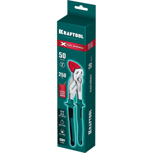 KRAFTOOL VISE-WRENCH X 250 мм, Клещи переставные-гаечный ключ (22067)
