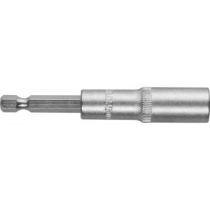 Бита KRAFTOOL с торцовой головкой, удлиненная, Cr-V, хвостовик E 1/4″, 8мм