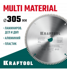 KRAFTOOL Multi Material 305х30мм 100Т, диск пильный по алюминию