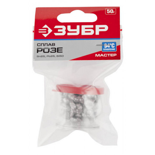Сплав ЗУБР, РОЗЕ (Sn25,Pb25,Bi50), легкоплавкий в гранулах, 50гр