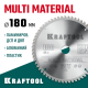 KRAFTOOL Multi Material 180х30мм 60Т, диск пильный по алюминию