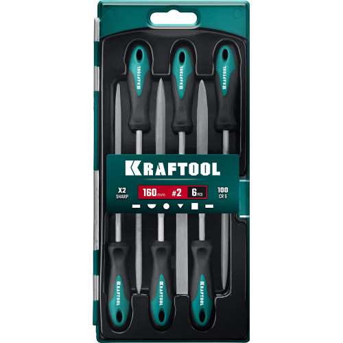 KRAFTOOL набор надфилей 6 шт 160 мм, в коробке