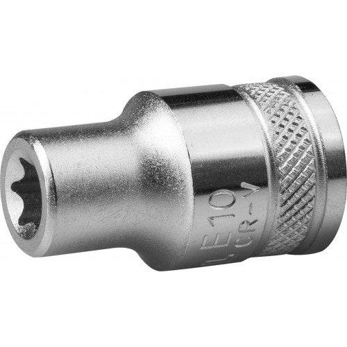 Торцовая головка KRAFTOOL ″INDUSTRIE QUALITAT″, Cr-V, внешний TORX, хромосатинированная, 1/2″, Е 10