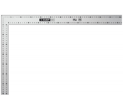 ЗУБР УПН-60, 600 х 400 мм, нержавеющий плотницкий угольник, Профессионал (3434-61)