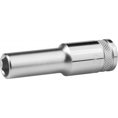 Торцовая головка KRAFTOOL ″INDUSTRIE QUALITAT″, удлиненная, Cr-V, FLANK, хромосатинированная, 1/2″, 10 мм