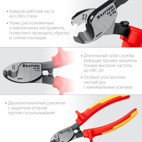 KS-16V Кабелерез диэлектрический, KRAFTOOL
