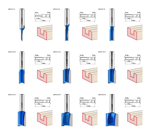 ЗУБР 30шт, набор профильных фрез по дереву