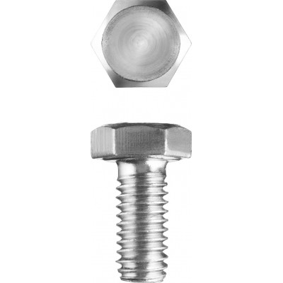 Болт ГОСТ 7798-70, M5 x 10 мм, 5 кг, кл. пр. 5.8, оцинкованный, ЗУБР
