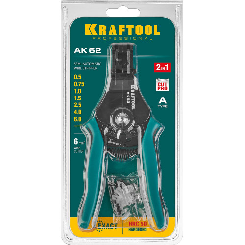 Стриппер полуавтоматический АК-62, 0.5 - 6 мм2, KRAFTOOL