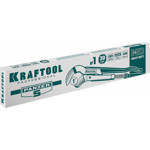 KRAFTOOL PANZER-S, №1, ключ трубный, изогнутые губки
