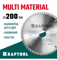 KRAFTOOL Multi Material 200х32мм 60Т, диск пильный по алюминию