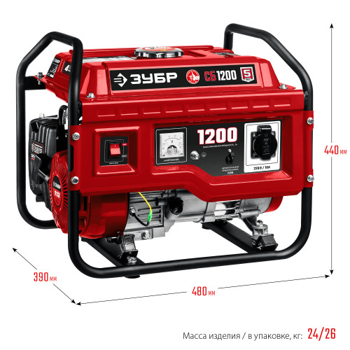 СБ-1200 бензиновый генератор, 1200 Вт, ЗУБР