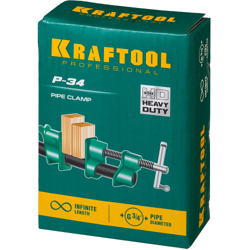 KRAFTOOL P-34 3/4″, струбцина трубная