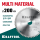 KRAFTOOL Multi Material 200х30мм 60Т, диск пильный по алюминию