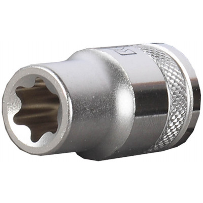 Торцовая головка KRAFTOOL ″INDUSTRIE QUALITAT″, Cr-V, внешний TORX, хромосатинированная, 1/2″, Е 14