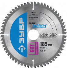 ЗУБР Мультирез 185 x 30мм 60Т, диск пильный по алюминию