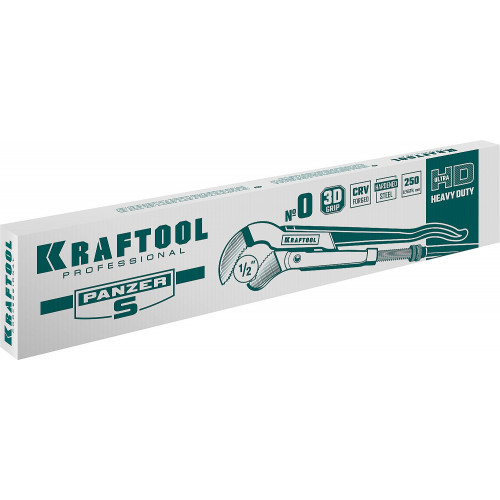 KRAFTOOL PANZER-S, №0, ключ трубный, изогнутые губки