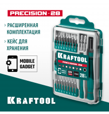 Precision-28 отвертка для точных работ со сменными битами 28 предм., KRAFTOOL