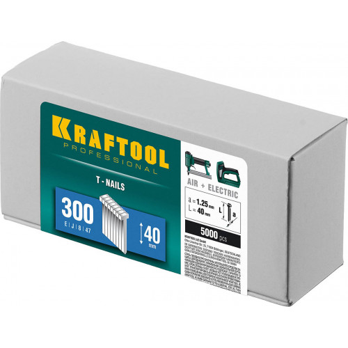 KRAFTOOL 40 мм гвозди для нейлера тип 300, 5000 шт