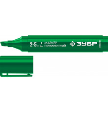 ЗУБР МП-300К 2-5 мм, клиновидный, зеленый, Перманентный маркер, ПРОФЕССИОНАЛ (06323-4)