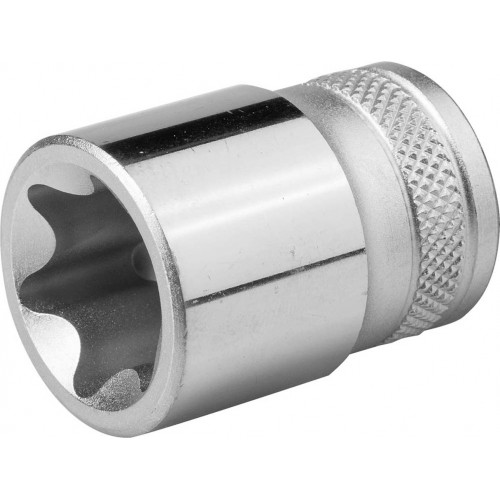 Торцовая головка KRAFTOOL ″INDUSTRIE QUALITAT″, Cr-V, внешний TORX, хромосатинированная, 1/2″, Е 24
