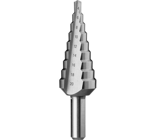 ЗУБР 4-20мм, 9 ступеней, сверло ступенчатое, сталь Р6М5