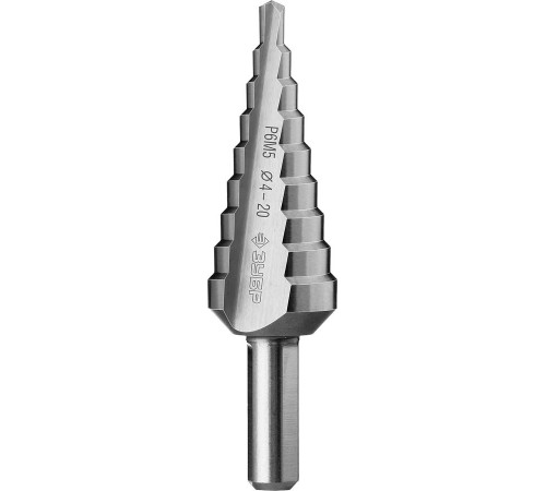 ЗУБР 4-20мм, 9 ступеней, сверло ступенчатое, сталь Р6М5