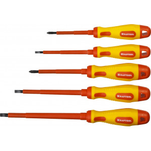 Набор отверток ″Х-Drive ELECTRO″, Cr-Mo-V сталь, SL: 2.5, 4, 5.5, 6.5, PH: № 1, № 2, 6 предм, KRAFTOOL