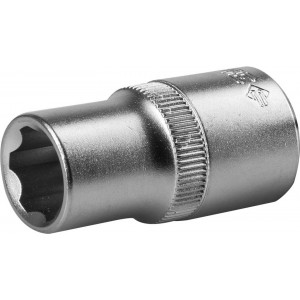 Торцовая головка ЗУБР ″Мастер″ (1/2″), Cr-V, SUPER LOCK, хроматированное покрытие, 12 мм