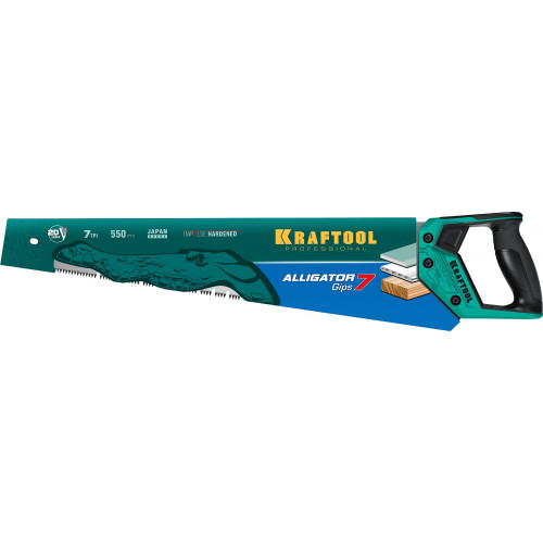 Ножовка для гипса ″Alligator GIPS 7″, 550 мм, 7 TPI специальный зуб, KRAFTOOL