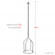 Насадка-миксер для гипсовых смесей и наливных полов ЗУБР d 120 мм, М14