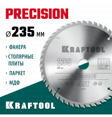 KRAFTOOL PRECISION 235х30мм 48Т, диск пильный по дереву