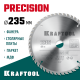 KRAFTOOL PRECISION 235х30мм 48Т, диск пильный по дереву