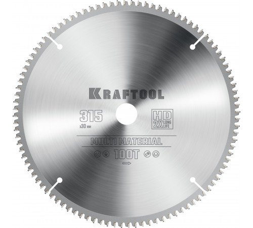 KRAFTOOL Multi Material 315х30мм 96Т, диск пильный по алюминию