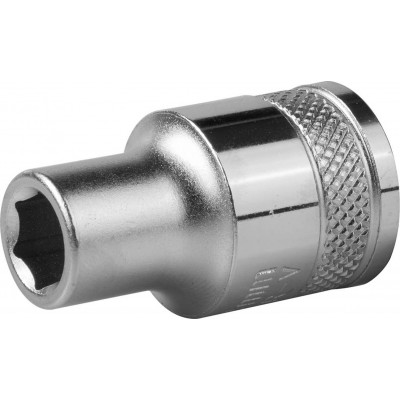 Торцовая головка KRAFTOOL ″INDUSTRIE QUALITAT″, Cr-V, FLANK, хромосатинированная, 1/2″, 9 мм