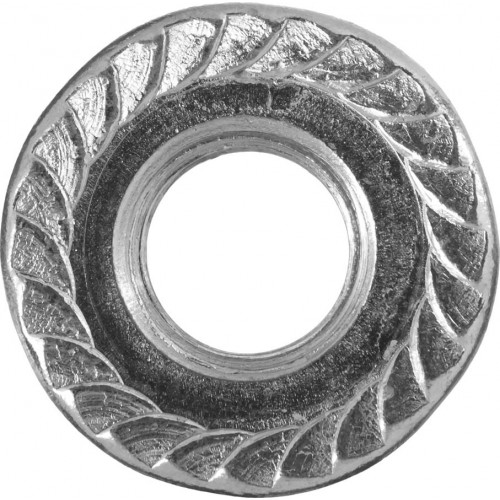 Гайка DIN 6923 с фланцем, M6, 5 кг, кл. пр. 6, оцинкованная, ЗУБР