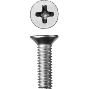 Винт DIN 965, M6 x 25 мм, 5 кг, кл. пр. 4.8, оцинкованный, ЗУБР