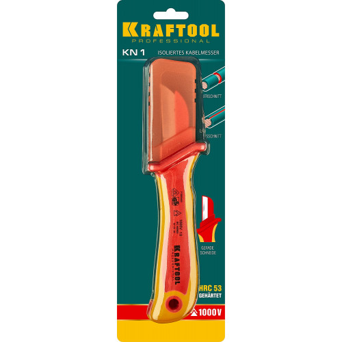 KN-1 нож электрика диэлектрический, прямой, KRAFTOOL