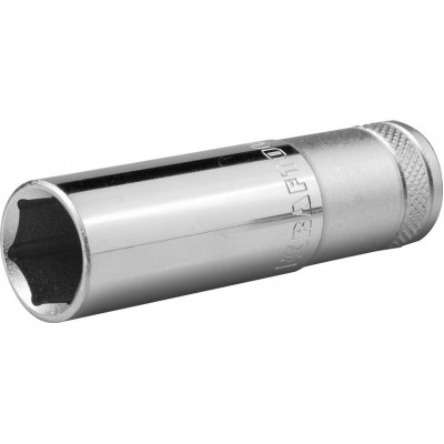 Торцовая головка KRAFTOOL ″INDUSTRIE QUALITAT″, удлиненная, Cr-V, FLANK, хромосатинированная, 1/2″, 16 мм