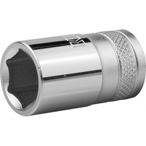Торцовая головка KRAFTOOL ″INDUSTRIE QUALITAT″, Cr-V, FLANK, хромосатинированная, 1/2″, 14 мм