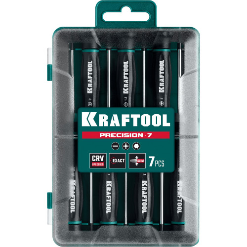 KRAFTOOL Precision 7, 7 предм., Набор отверток (25686)