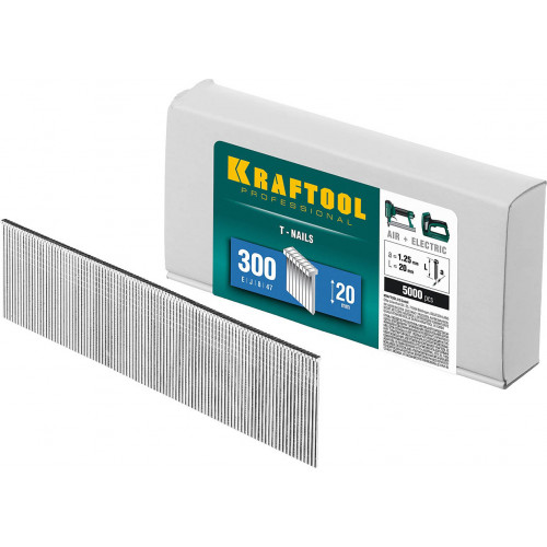 KRAFTOOL 20 мм гвозди для нейлера тип 300, 5000 шт