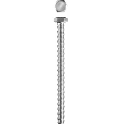 Болт ГОСТ 7798-70, M6 x 80 мм, 5 кг, кл. пр. 5.8, оцинкованный, ЗУБР