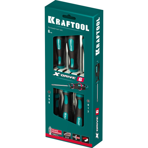 KRAFTOOL Х-Drive-6 набор отверток 6 шт